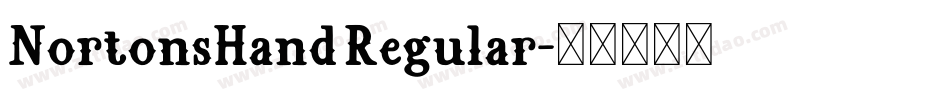 NortonsHand Regular字体转换